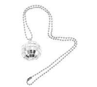 VERDANVERSE Collier Boule Disco Vintage En Alliage Et Résine, Collier Suspendu Pour Femme, Bijou De Fête Hip-hop, Accessoire Lumineux Pour Soirée, Boîte De Nuit Et Club, Style Rétro