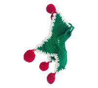 VERDANVERSE Collier de Noël pour Chien et Chat en Fil de Laine Vert Taille Unique 5-18 Kg Écharpe Festive et Bavoir Chic pour Animaux de Compagnie Décoration de Cou pour Fêtes et Nouvel an