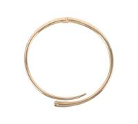 VERDANVERSE Collier Doré à Ouverture Ressort Collier Choker Statement pour Femmes Design Géométrique Minimaliste Ajustable et Brillant pour Mariage et Fête
