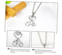 VERDANVERSE Collier Femme Créatif avec Pendentif Cœur Stéthoscope Délicat pour Médecin Infirmière Étudiante Élégant Blanc