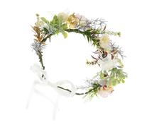 VERDANVERSE Collier Floral De Mariage Couronne Rose Collier Floral pour Chien Couronne Bandeau Étiquettes Nominatives Fleur Artificielle