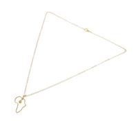 VERDANVERSE Collier Pendentif Carte Afrique Creux Acier Inoxydable Doré Chaîne Pull Mode Hip Hop pour Femmes Simple et Polyvalent