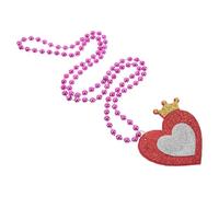VERDANVERSE Collier Pendentif Cœur en Plastique Chaîne Ajustable pour Femmes Accessoire Saint-Valentin Romantique et Bijoux Enterrement de Vie de Jeune Fille Présent Fête D’Amour