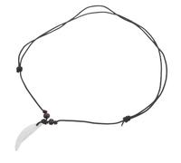 VERDANVERSE Collier Pendentif Dent de Loup Acrylique Blanc Collier pour Hommes et Femmes Choker Polyvalent pour Tenue Quotidienne Fête et Activités Extérieures