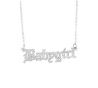 VERDANVERSE Collier Pendentif Lettre Babygirl pour Fantaisie Délicat Accessoire Mode pour Anniversaire et Soirée