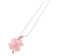 VERDANVERSE Collier Pendentif Trèfle à Quatre de Chat Rose Élégant Charme Unique pour Femmes et Cadeaux Chanceux