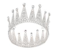 VERDANVERSE Couronne Ronde Strass pour Femme Diadème de Mariée avec Cristal Accessoire de Coiffure pour Fête et Anniversaire