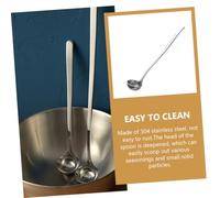 VERDANVERSE Cuillère à Condiments Inox à Long Manche Extra Long Cuillère Doseuse pour Épices Sucre Farine Sel Ustensile de Cuisine et Facile à Nettoyer