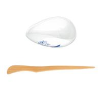 VERDANVERSE Cuillère à Thé en Métal Petite Accessoire pour Cérémonie du Thé Compatible Usage Maison et Bureau Design Céramique Lotus Outil Pratique pour Infusions