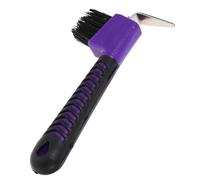 VERDANVERSE Cure Pied Cheval avec Brosse Ergonomique Antirouille pour Toilettage des Chevaux Outil de Soin Sabots avec Manche Confortable Couleur Aléatoire Couleur Aléatoire