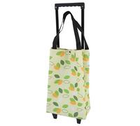 VERDANVERSE de Caddie Pliable en Bois et Caoutchouc, Chariot de Courses à Roulettes avec Poignées Solides, Idéal pour Fruits et Courses en Extérieur
