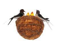 VERDANVERSE Décoration Murale De Nid Oiseau Figurines Hirondelles Ornement De Nid Oiseau pour Intérieur Et Jardin