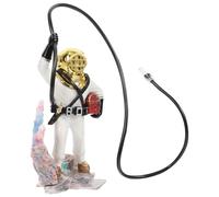 VERDANVERSE Décoration pour Aquarium Plongeur Flottant Blanc, Modèle de Plongeur Chasseur de Trésors en Plastique Solide, Ornement Aérateur Ludique pour Aménagement et Décoration D’Aquarium,