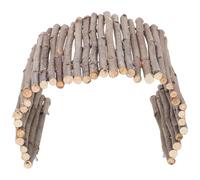 VERDANVERSE Échelle Courbée en Bois pour Reptiles et Petits Animaux, Aire de Jeu Multifonctionnelle Cachette Naturelle pour Terrarium et Moments D'activité