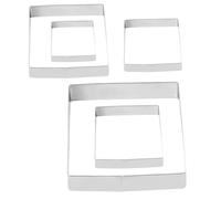 VERDANVERSE Emporte-pièces Carrés Accessoires de Pâtisserie en Acier Inoxydable Lot de 5 Solide Design Simple, pour Noël pour Biscuits et Fromages et Atelier Gâteau