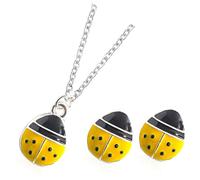 VERDANVERSE Ensemble Bijoux 2 Pièces Insecte Créatif Argenté, Collier et Boucles D'oreilles pour Femmes, Bijoux Mariage Élégants, Présent Anniversaire ou Saint-valentin, Texture Lisse