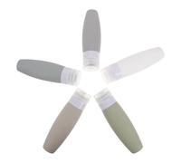 VERDANVERSE Ensemble de 5 Flacons de Voyage Rechargeables en Silicone Souple Étanches 90 Ml, Contenant pour Articles de Toilette, Flacons Distributeurs Légers pour Shampoing, Lotion,