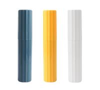 VERDANVERSE Étui à Brosses à Dents de Voyage 3pcs en PP Grosse Capacité et Structure Détachable, Design Frais pour Rangement Santé en Extérieur