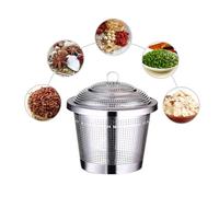 VERDANVERSE Filtre à Thé Acier Inoxydable Infuseur à Larges Passoire Plate avec Chaîne Longue pour Tasse Unique Infuseur pour Thé Vrac et Facile à Nettoyer Usage Café et Épices