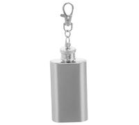 VERDANVERSE Flasque à Whisky Portable Acier Inoxydable avec Couvercle Plat et Porte Clés pour Randonnée et Voyage Design Compact et Étanche pour Hommes et Femmes