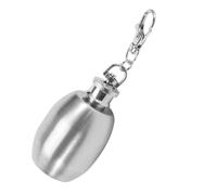 VERDANVERSE Flasque Portable Acier Inoxydable avec Porte Clés Petit Récipient à pour Camping Randonnée Flasque de Poche Polyvalent pour Hommes
