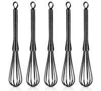 VERDANVERSE Fouets en Plastique Noir Design Pratique et Réutilisable pour Mélange de Teinture Capillaire Lot de 5 pour Usage Professionnel Domicile