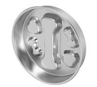 VERDANVERSE Gamelle Anti-Glouton en Acier Inoxydable Base Antidérapante, Bol pour Petit Chien à Alimentation Lente, Plaque à Lécher en Métal pour Chiots et Chats, Mangeoire Lente pour