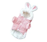 VERDANVERSE Hoodie pour Chiens Hiver Vêtement Doublé Peluche avec Motif De Lapin Pull Adorable Et Chaud pour Chiots