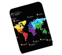 VERDANVERSE Housse de Valise à roulettes Élastique en Polyester et Élasthanne, Protège-Bagages XL 29-32 Pouces, Motif Carte du Monde, pour Voyageur, Protection Anti-poussière et Rayures