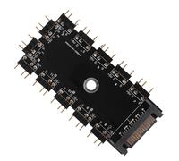 VERDANVERSE Hub RGB Ports pour Ventilateurs Pc Contrôleur Multi-Usage pour Châssis Synchronisation LED Argb Compact et Connecteur sans Surcharge Alimentation