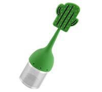 VERDANVERSE Infuseur à Thé Forme Cactus en Silicone et Acier Inoxydable Passoire à Thé en Vrac Compacte pour Feuilles en Vrac Accessoire Pratique pour Maison Bureau