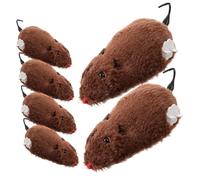 VERDANVERSE Jouet pour Chat Mécanique Souris en Peluche Solide Lot 6 Pièces Couleurs Aléatoires Divertissement Interactif Jeu pour Animaux Domestiques