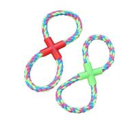 VERDANVERSE Jouets à Mâcher pour Chiens en Coton 8 de Corde à Mâcher 2pcs pour Chiots en Phase de Dentition Entraînant la Réaction et Évitant Meubles Couleur Aléatoire