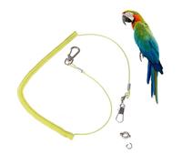 VERDANVERSE Laisse pour Perroquet Réglable 3 Mètres Corde De Dressage en Plastique Solide Et Fil d'acier Harnais Anneau N°7 Entraînement Plein Air pour Oiseaux Amateurs