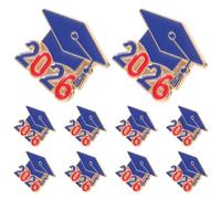 VERDANVERSE Lot de 10 Broches de Remise de Diplôme 2026 Motif Toque et Livre, Épingle Décorative de Chapeau et Vêtements, Diamètre 3 Cm, Accessoire Fête Scolaire et Présent Invité