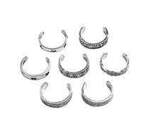 VERDANVERSE Lot De 14 Bagues D’orteils Sculptées En Alliage Métal Creuses, Petites Anneaux D’orteil Vintage Femme, Bijoux De Pied Légers Pour Plage Et Été, or Ancien Et Argenté, Tailles Variées