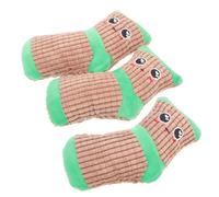VERDANVERSE Lot de 3 Jouets Couineurs pour Chiens en Peluche Forme Chaussettes, pour Petits Chiens Solide, Anti-griffures et Auto-Divertissement, Jeu