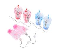 VERDANVERSE Lot De 3 Paires Boucles D'oreilles Mode Femme En Acrylique Pendantes Forme Crème Glacée Colorées Amusantes Pour Filles Fêtes Et Usage Quotidien, Accessoires Bijoux Garçonnière