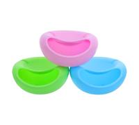 VERDANVERSE Lot de 3 Plats à Collation Multifonctionnels en Plastique, Support de Téléphone Portable Détachable, Double Compartiment, Couleurs Rose Bleu Vert Clair, pour Fruits Réutilisable