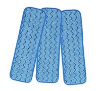 VERDANVERSE Lot de 3 Serpillières Réutilisables 45x14 Cm en Fibres Microfibre pour Balai à Franges, Lavables et Compatibles Sols Durs, Nettoyage Parquet, Céramique et Liège, Usage Ménager