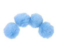 VERDANVERSE Lot de 4 Broches Décoratives à Pompons Duveteux en Fausse Laine Bleu Vif 8 CM Accessoires Amovibles pour Chapeaux Vêtements et Chaussures Décoration DIY Créative