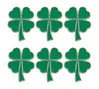 VERDANVERSE Lot de 6 Broches Trèfle Irlandais en Émail Solide, Épingle de Revers Unisexe Légère et Élégante, Accessoire Mode pour Femmes et Hommes, pour Saint-patrick et Tenue