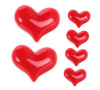 VERDANVERSE Lot de 6 set de Broches de Cœur Rouge Petite Taille N°4 Épingles Décoratives pour Pull et Vêtements Femme Accessoires Saint-Valentin Broches Élégantes et Solide