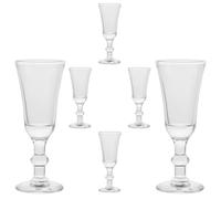 VERDANVERSE Lot de 6 Verres à Liqueur Transparents avec Pied Verre à Cocktail et Spiritueux pour Bar à Domicile Fêtes Mariages et Dégustations Léger et Résistant Format Standard