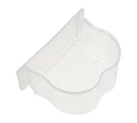 VERDANVERSE Lot de 8 Mangeoires en Plastique Transparent pour Cage à Oiseaux, Bac à Sable Suspendu Demi-Cercle Grosse Taille, Accessoires pour Perroquets et Petites Perruches,