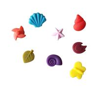 VERDANVERSE Lot de 8 Marqueurs de Verre à Vin en Silicone Réutilisables Forme Feuille et Conque pour Identification Facile Lors de Fêtes et Fraternités