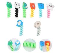 VERDANVERSE Lot de 8 Protecteurs de Câbles Anti-Fissuration et Enrouleurs Solide pour Câbles de Données Style Animalier Multi-Usage Compatibles Coloris Aléatoires
