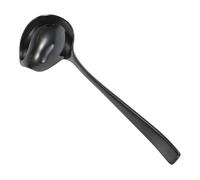 VERDANVERSE Louche à Sauce en Acier Inoxydable 304 avec Bec Verseur Cuillère à Soupe Noire Petite Taille Ustensile de Service Cuisine Restaurant et Maison Cuillère à Assaisonnement