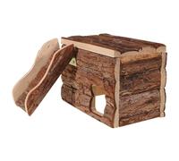 VERDANVERSE Maison Bois pour Rongeurs Abri Respirant pour Hamsters Nains Hérissons et Chinchillas Nid Confortable et Résistant pour Petits Animaux Refuge Sécurisé et Cosy Modèle Petit