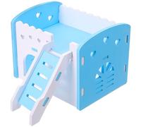 VERDANVERSE Maison Cachette pour Hamster Et Hérisson en PVC Résistant, Cachette Décorative Bleue, Taille Moyenne, Habitat pour Cage Petit Animal, Adaptée Aux Hamsters Et Hérissons